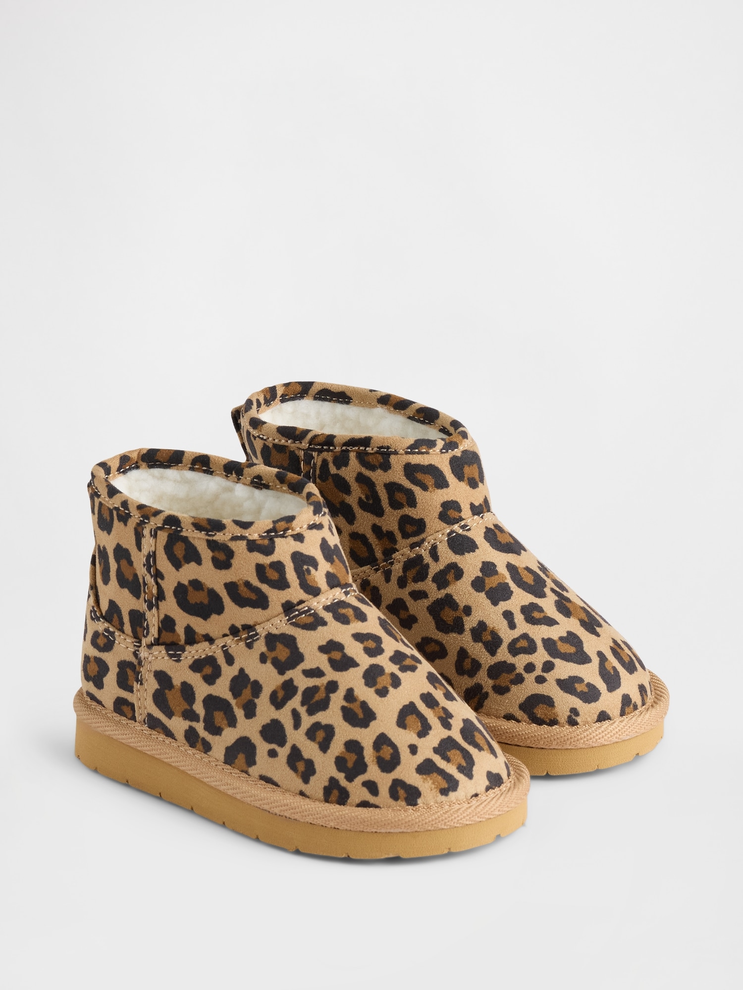 Toddler Vegan Suede Sherpa-Lined Boots