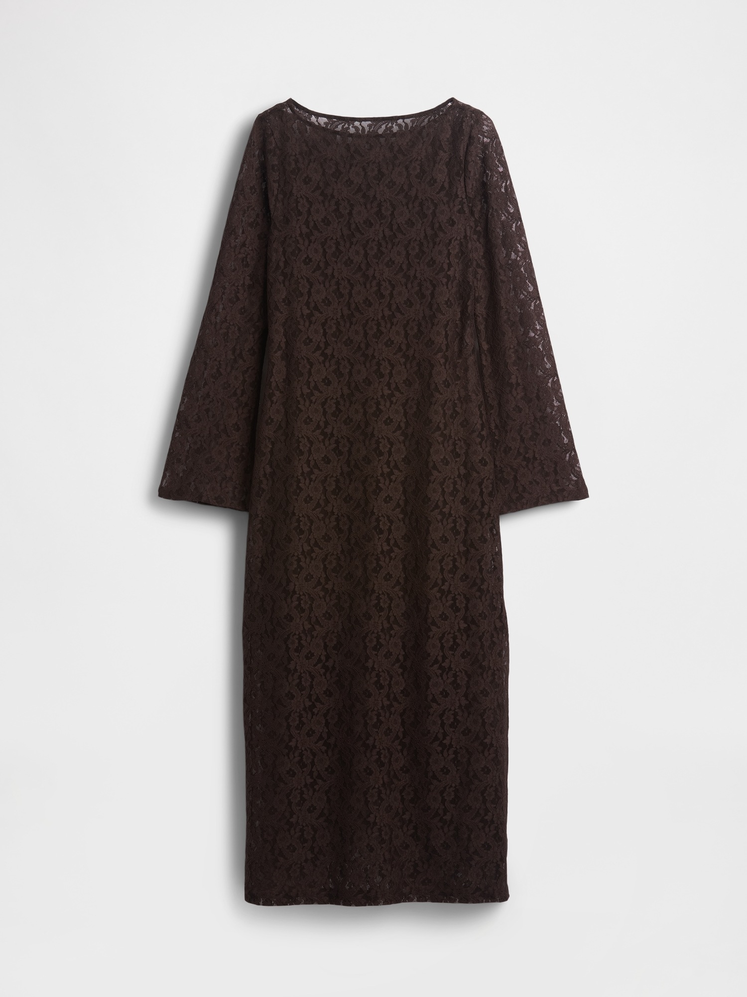 Женское платье Gap Lace Bell-Sleeve Maxi, цвет: Коричневый — фото 4