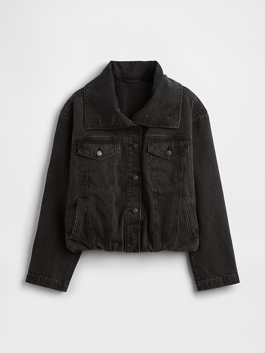 Image number 5 showing, Denim Oversized Cocoon Jacket
