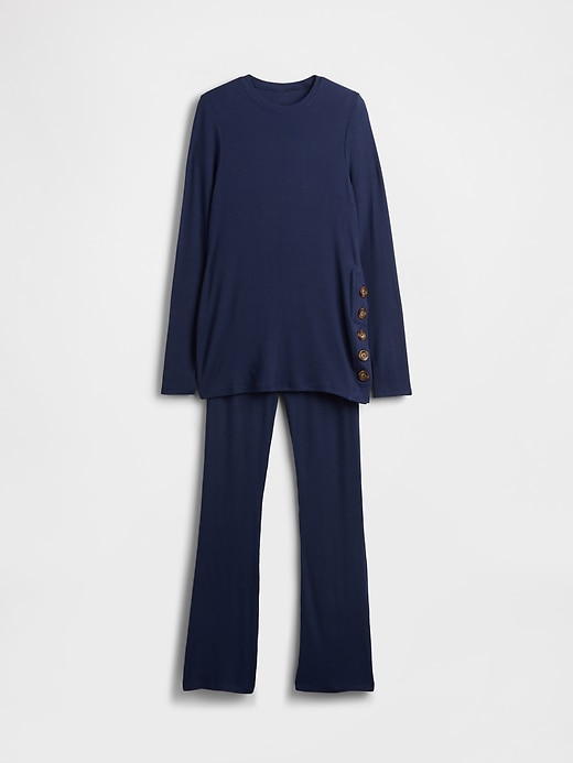 View large product image 1 of 1. Maternity Modal Rib PJ Set