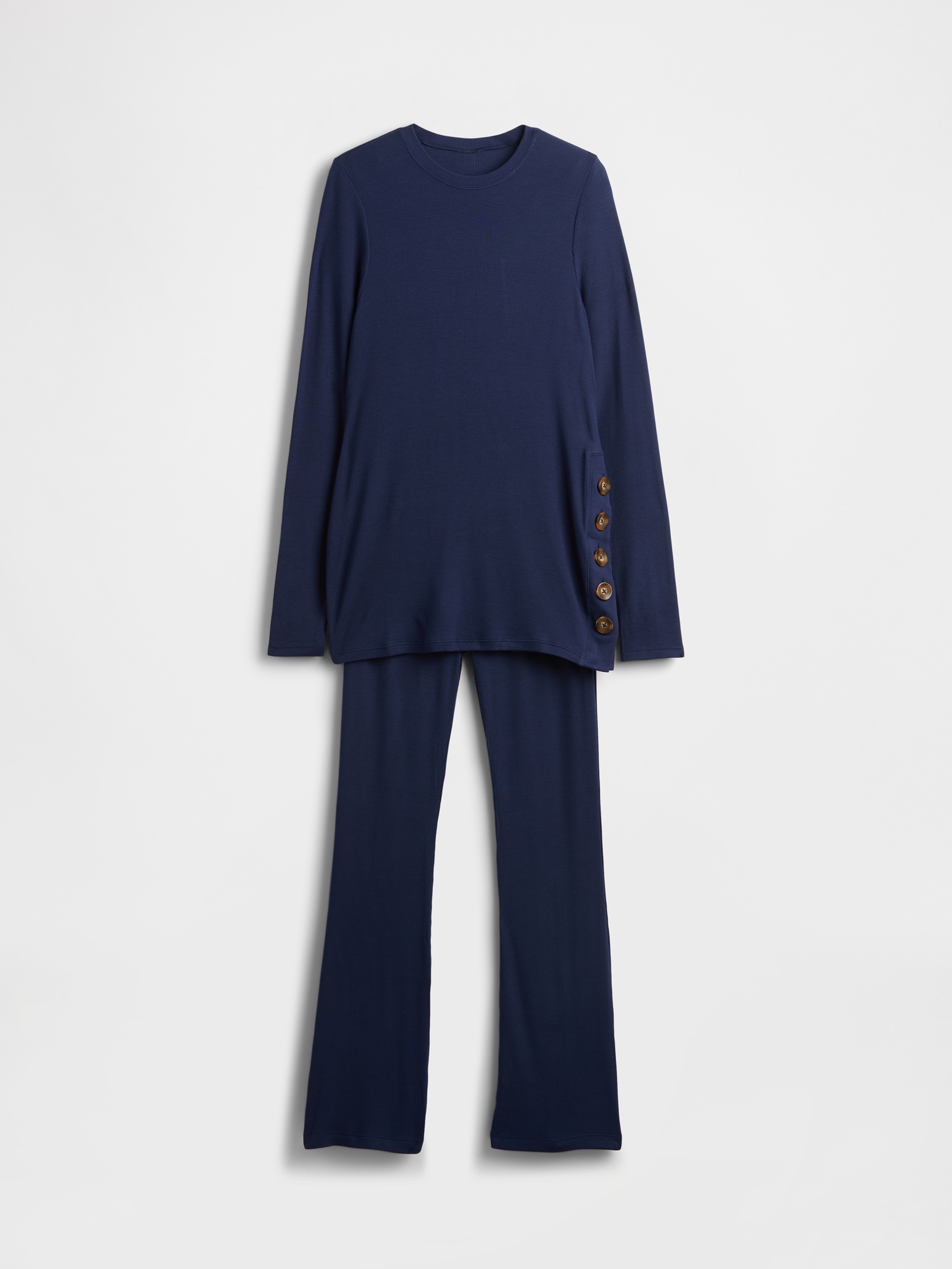 Gap Maternity Modal Rib Pj Set In Blue