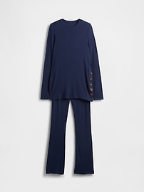 View large product image 1 of 1. Maternity Modal Rib PJ Set