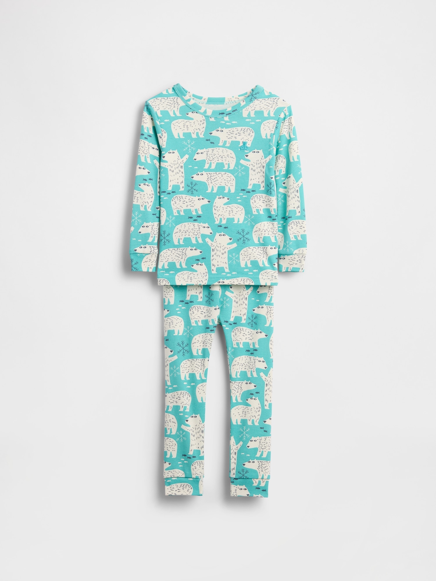 Gap Baby & Toddler Organic Brushed Cotton Pj Set In Green