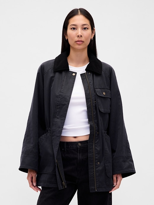 Image number 1 showing, Waxed Barn Jacket
