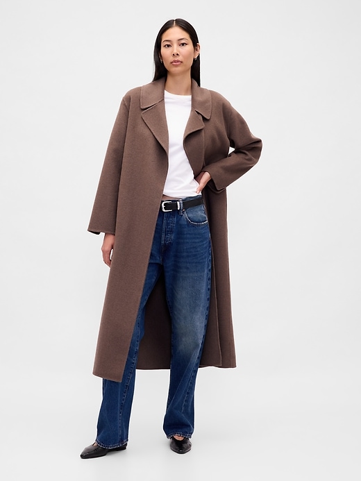 Image number 2 showing, Wool-Blend Wrap Coat