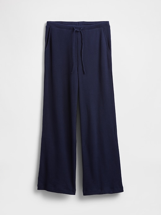 Image number 5 showing, Waffle Wide-Leg PJ Pants