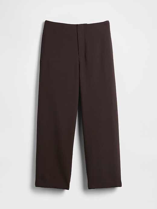 Image number 8 showing, High Rise Twill Straight Ankle Pants