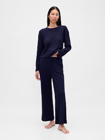 Waffle Wide-Leg PJ Pants