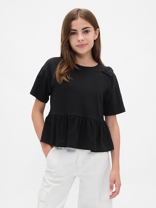 Image number 1 showing, Kids Bow Peplum T-Shirt