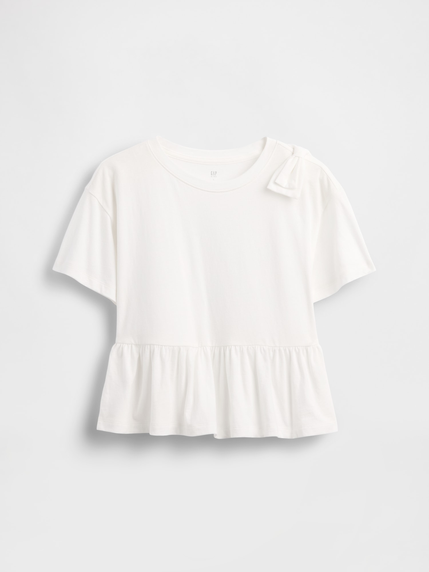 Kids Bow Peplum T-Shirt