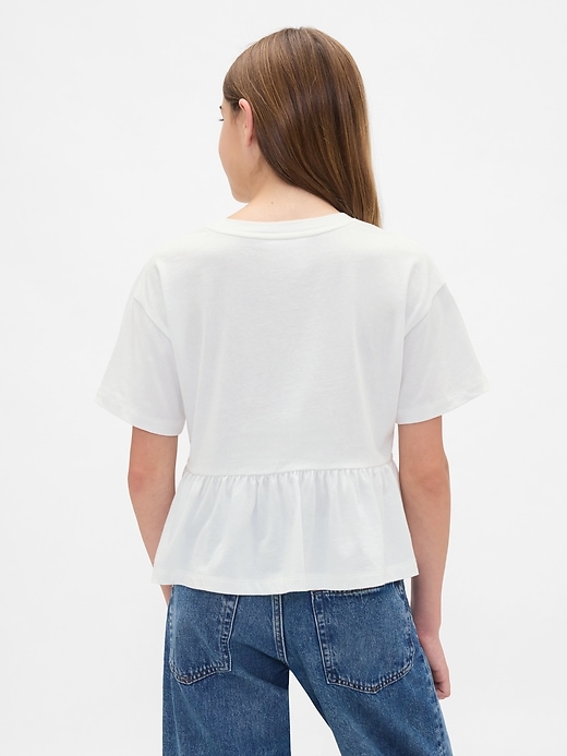 Image number 3 showing, Kids Graphic Peplum T-Shirt