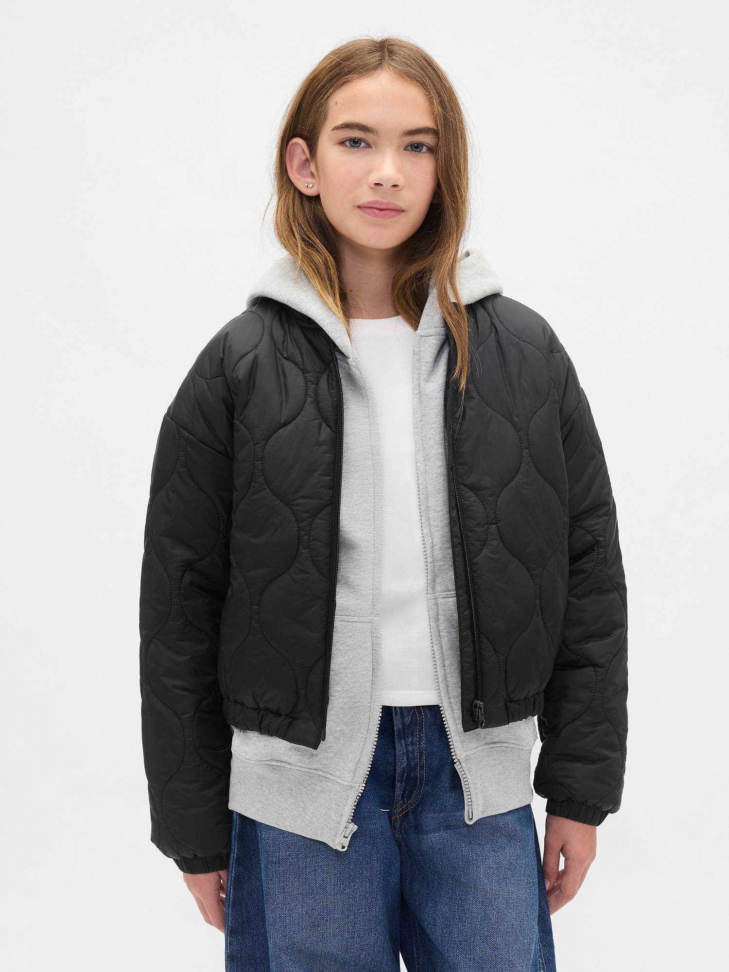 Kids Recycled Lightweight Quilted Puffer Jacket
