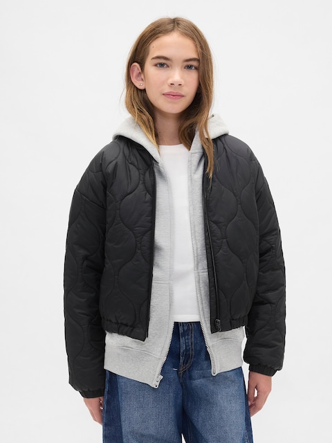 Kids Recycled Lightweight Quilted Puffer Jacket