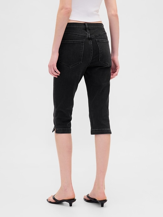 Image number 5 showing, High Rise Cropped Capri Jeans