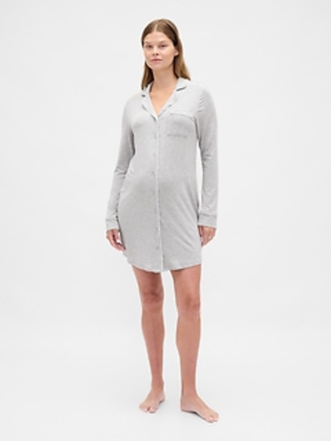 Maternity Modal PJ Shirtdress