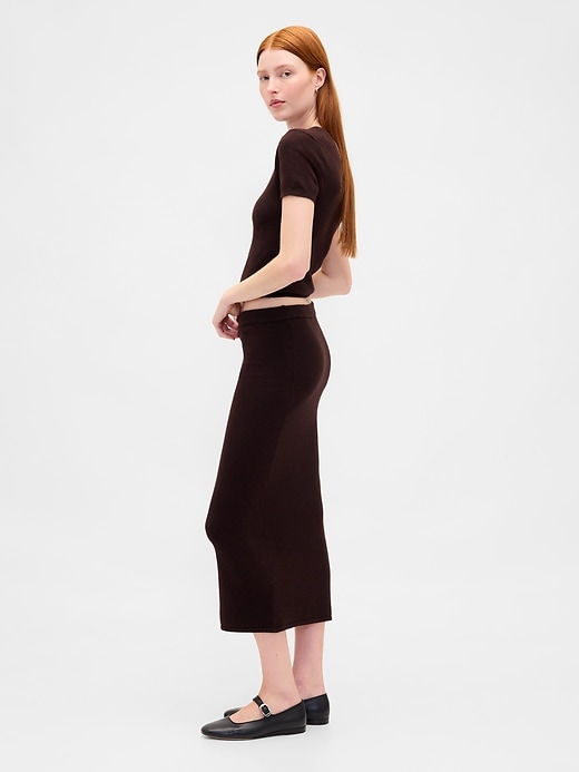 Image number 3 showing, CashSoft Stretch Midi Skirt
