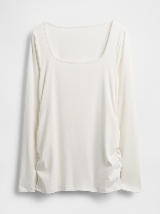 Image number 1 showing, Maternity Modern Square-Neck T-Shirt