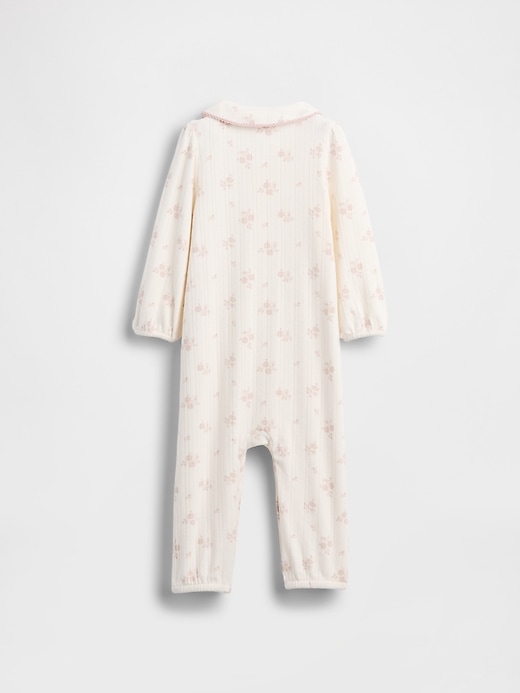 Image number 2 showing, Baby Softspun Pointelle Footless One-Piece