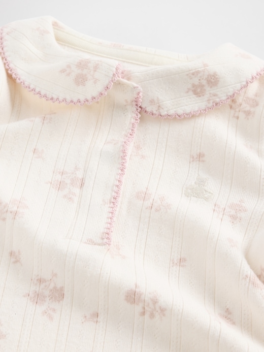 Image number 3 showing, Baby Softspun Pointelle Footless One-Piece