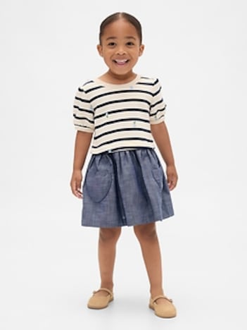 Baby & Toddler VintageSoft Mixed Media Dress