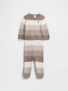 Baby CashSoft Stripe Sweater Outfit Set