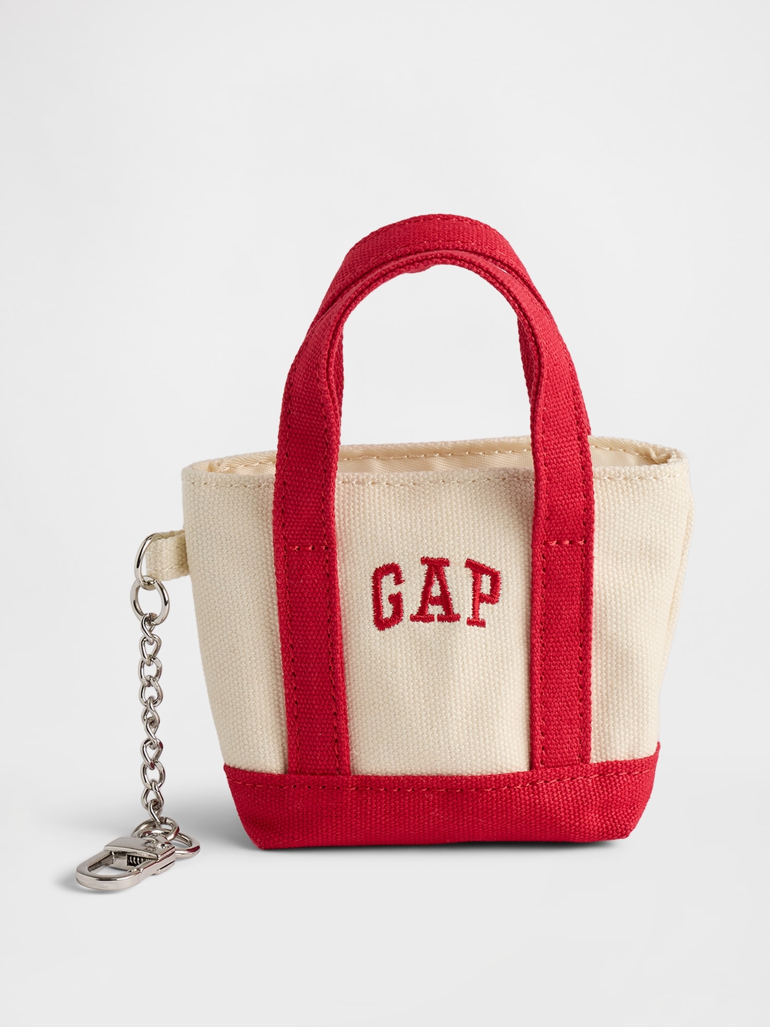 Gap Logo Tote Keychain Charm In Red