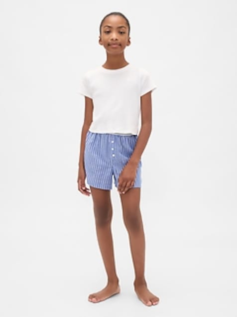 Kids Recycled Flannel PJ Boxer Shorts
