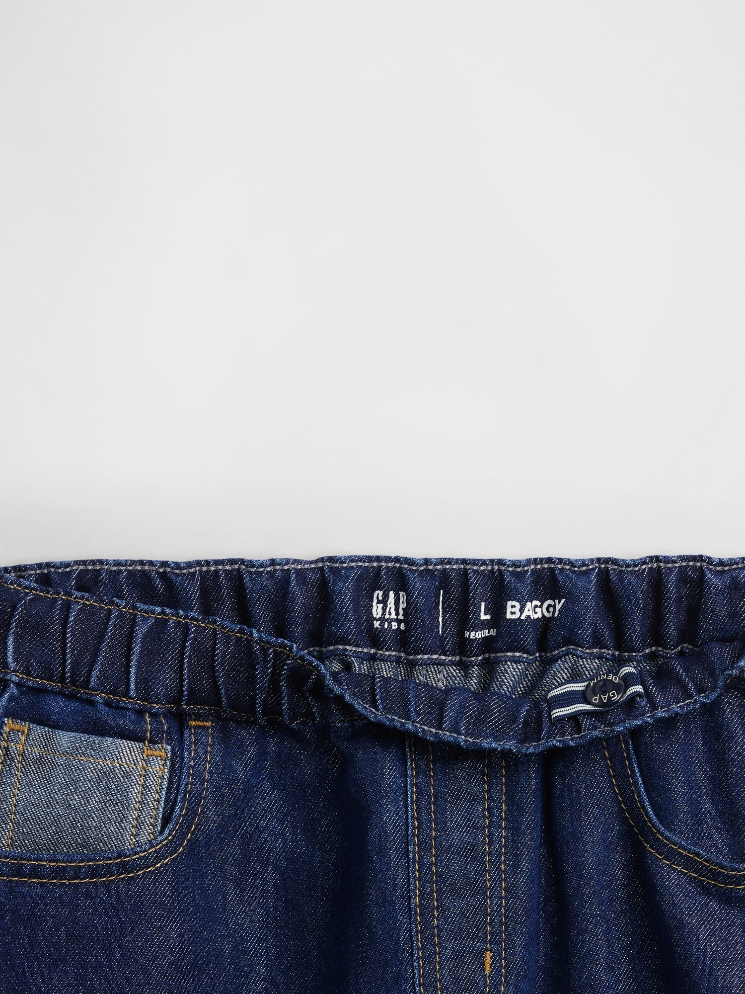 Kids Low Rise Baggy Metallic Jeans