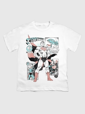 Kids Superman Comic Panels Graphic T-Shirt
