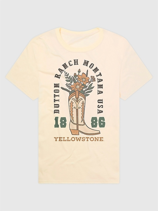 Image number 1 showing, Yellowstone Flower Cowboy Boot Graphic T-Shirt