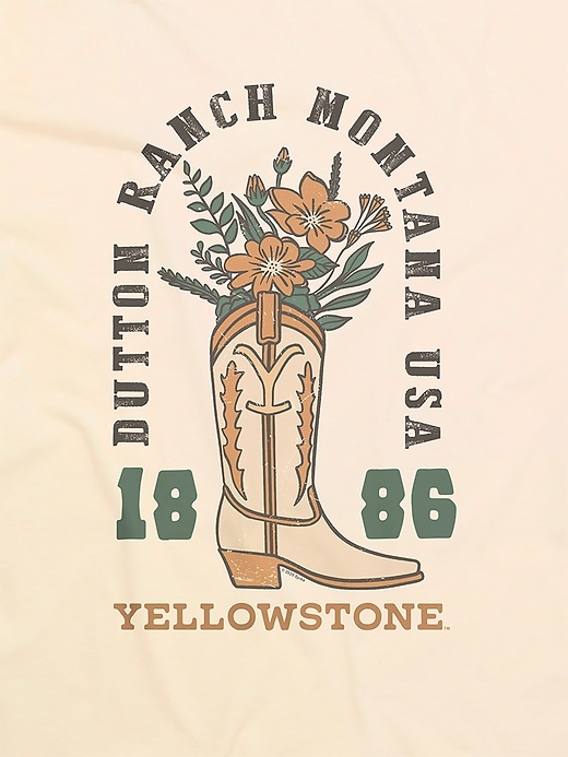 Image number 3 showing, Yellowstone Flower Cowboy Boot Graphic T-Shirt