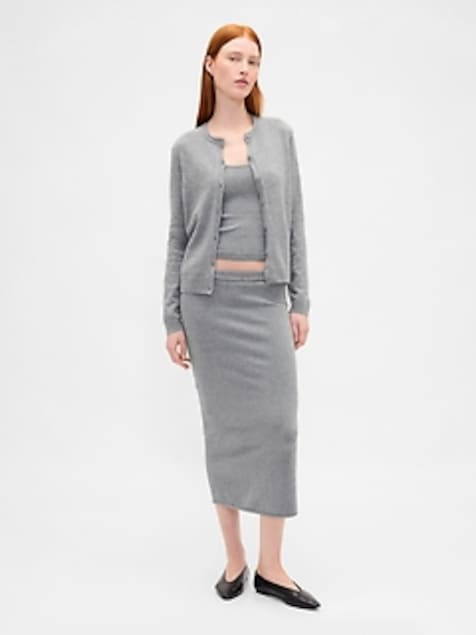 CashSoft Stretch Midi Skirt