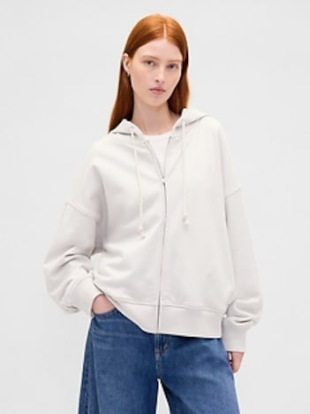 Heavyweight French Terry Oversized Zip Hoodie