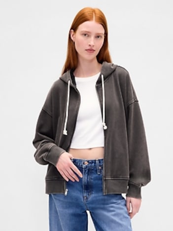 Heavyweight French Terry Oversized Zip Hoodie