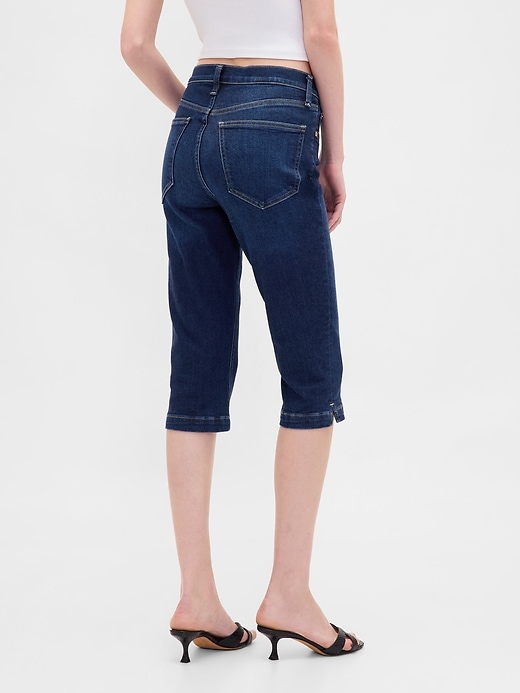 Image number 4 showing, High Rise Cropped Capri Jeans