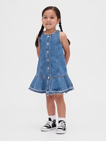 Baby & Toddler Denim Peplum Hem Dress