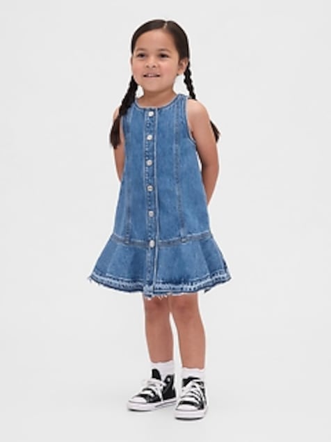 Baby & Toddler Denim Peplum Hem Dress