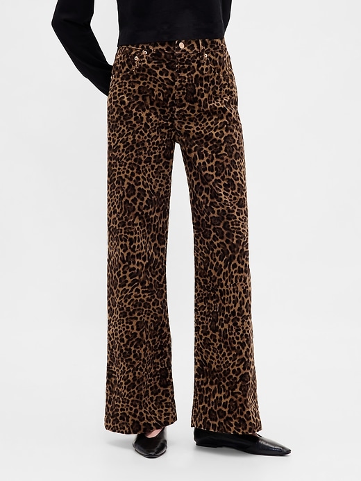 Image number 2 showing, High Rise Corduroy Stride Wide-Leg Jeans