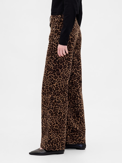 Image number 3 showing, High Rise Corduroy Stride Wide-Leg Jeans