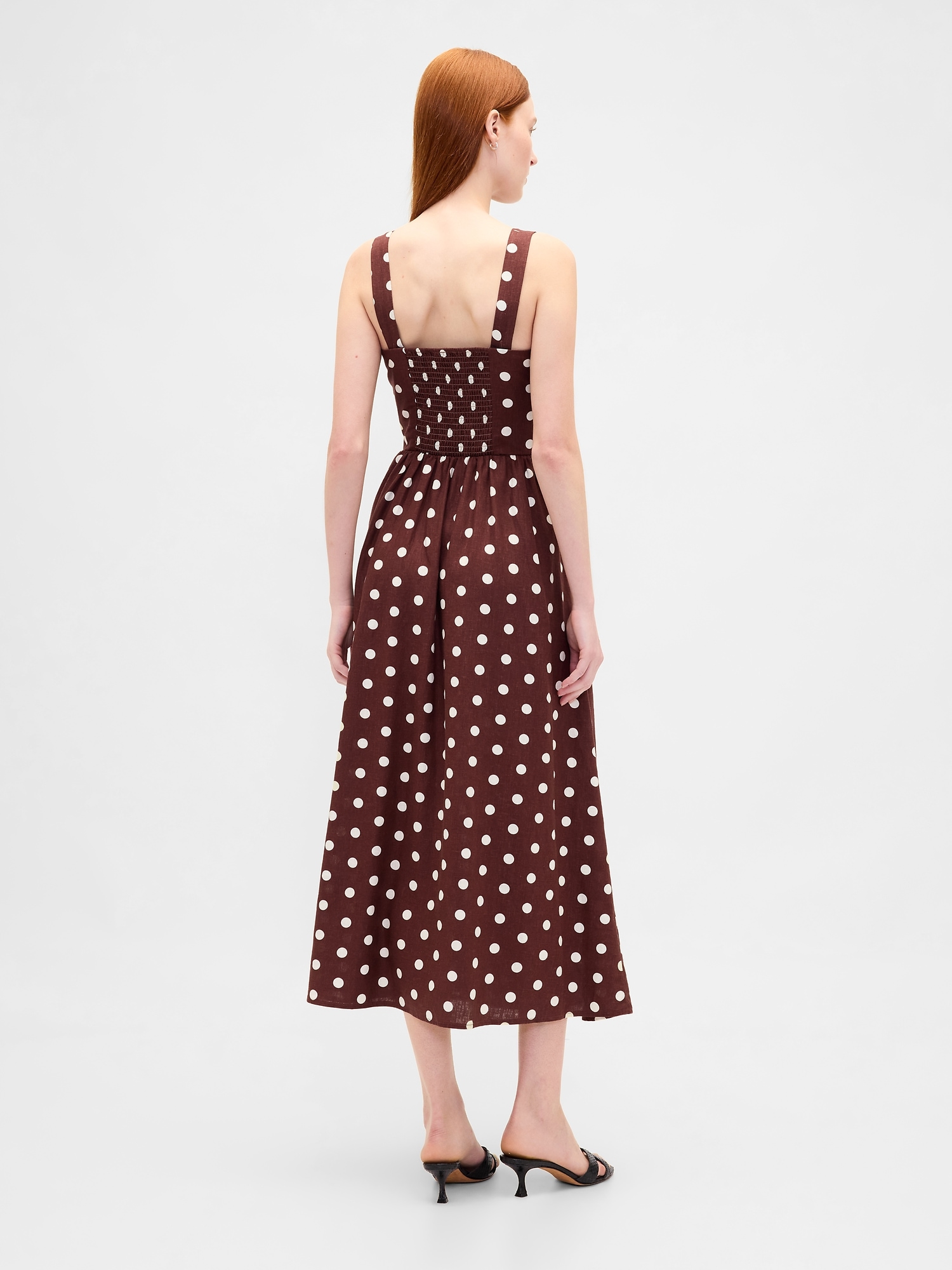Seamed Drop-Waist Maxi Dress