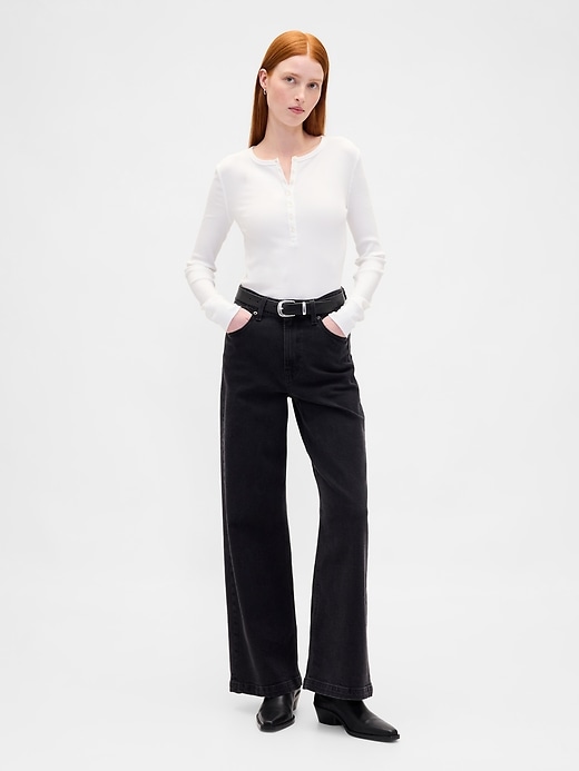 Image number 1 showing, Modern Rib Henley T-Shirt