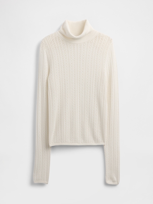 Image number 5 showing, Pointelle Turtleneck Sweater