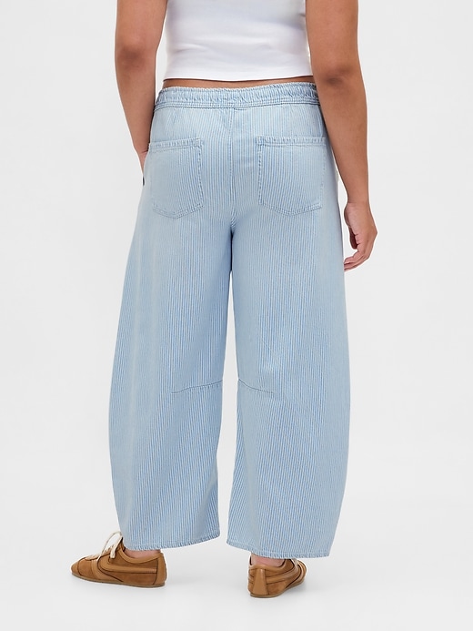 Image number 6 showing, Mid Rise UltraSoft Denim Stripe Easy Horseshoe Jeans