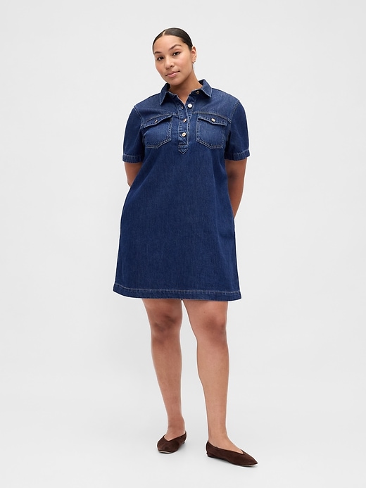 Image number 5 showing, UltraSoft Denim Mini Dress