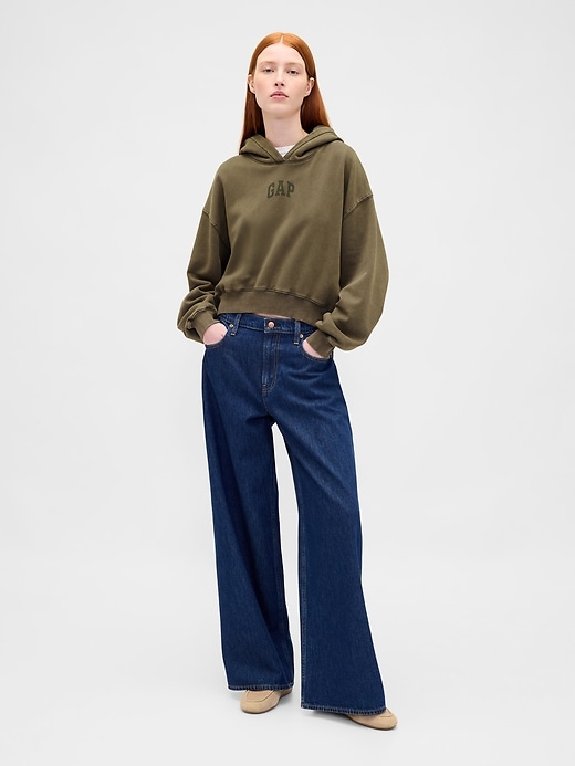 Image number 2 showing, VintageSoft Crop Logo Hoodie
