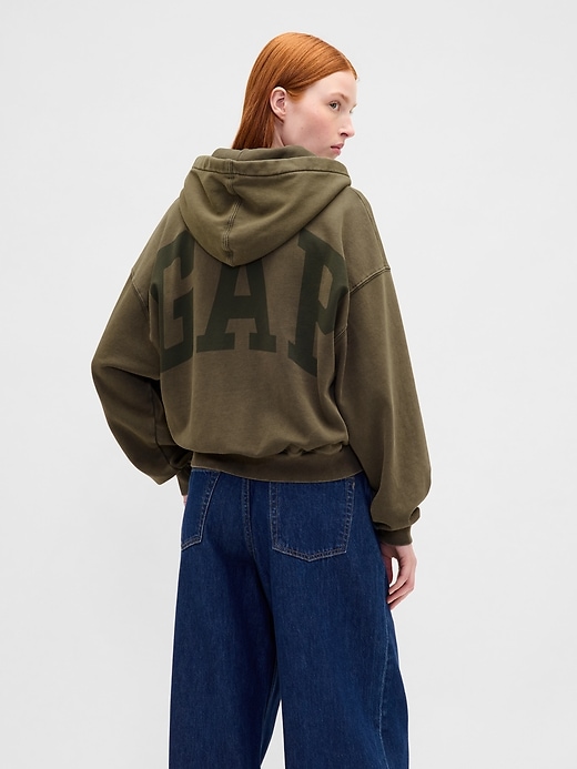 Image number 3 showing, VintageSoft Crop Logo Hoodie