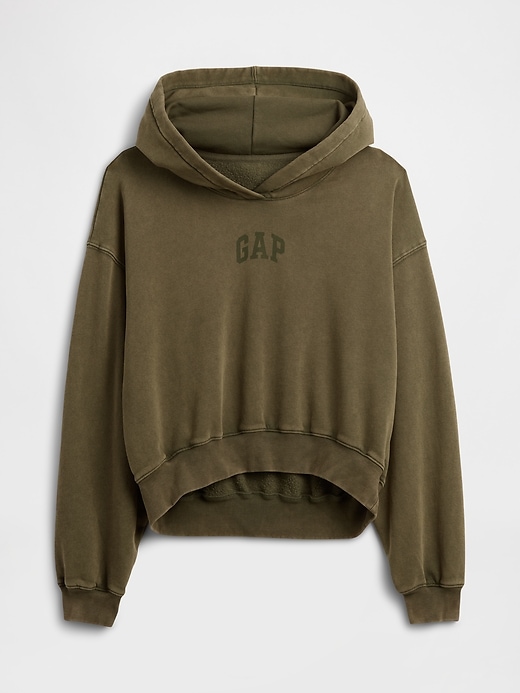 Image number 6 showing, VintageSoft Crop Logo Hoodie