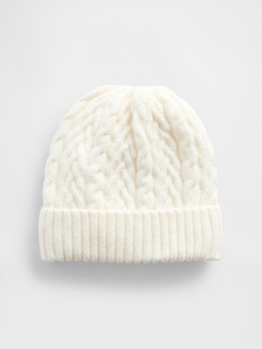 Image number 1 showing, CashSoft Cable-Knit Beanie