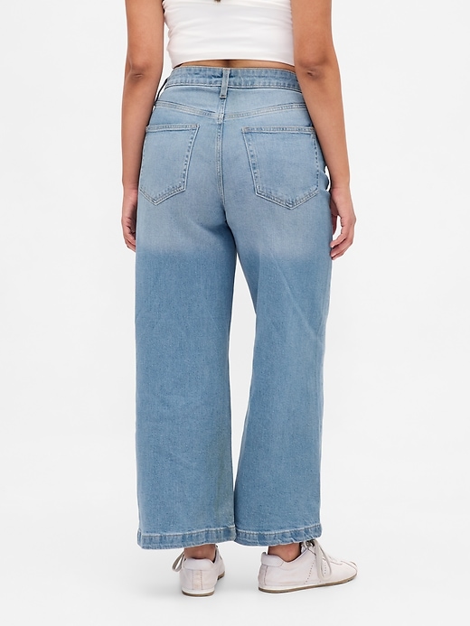 Image number 4 showing, Curvy High Stride Wide-Leg Ankle Jeans