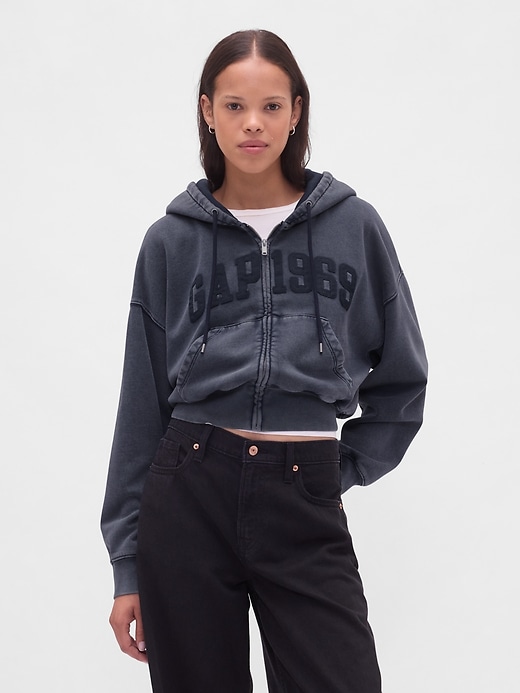 Image number 1 showing, VintageSoft 1969 Logo Zip Hoodie